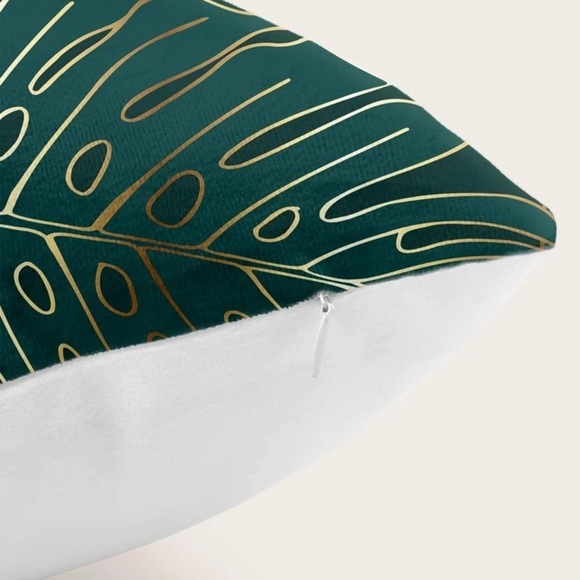 Pillow Cover, Green Tropical Leaves, Modern Contemporary Decor - Picture 3 of 6